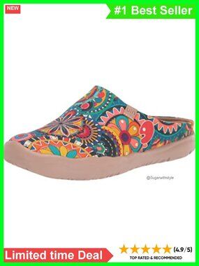 UIN Slipper Woman Travel Art Painted Shoes Wide Toe Casual Home Slip On Mules